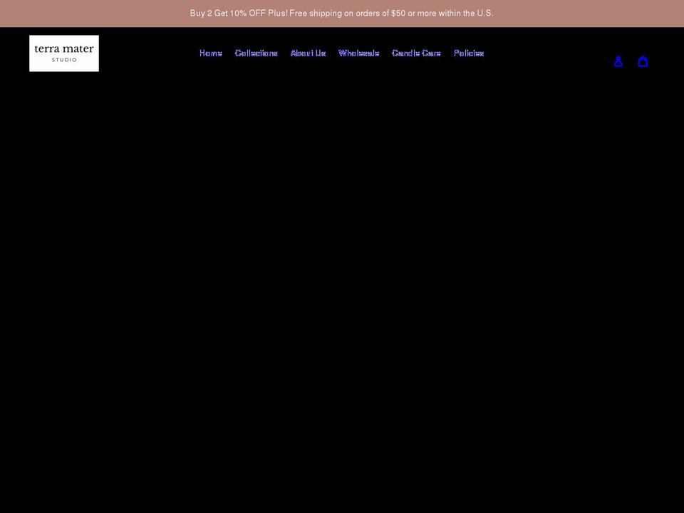 terramaterstudio.com shopify website screenshot