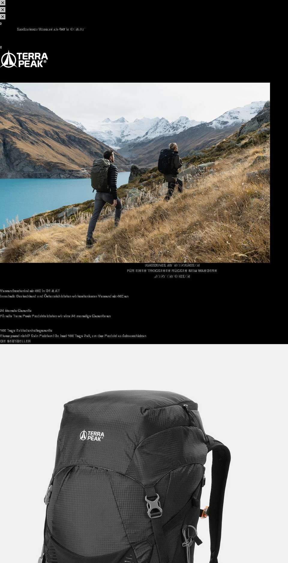 terrapeak.de shopify website screenshot