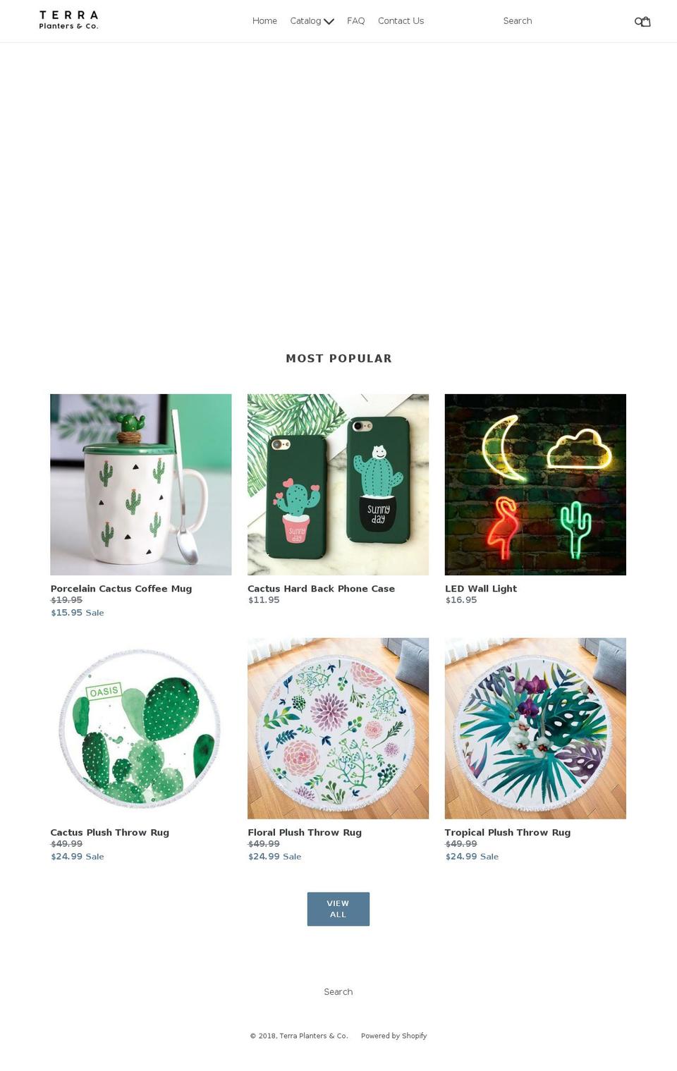 terraplanters.com — Shopify storefront screenshot
