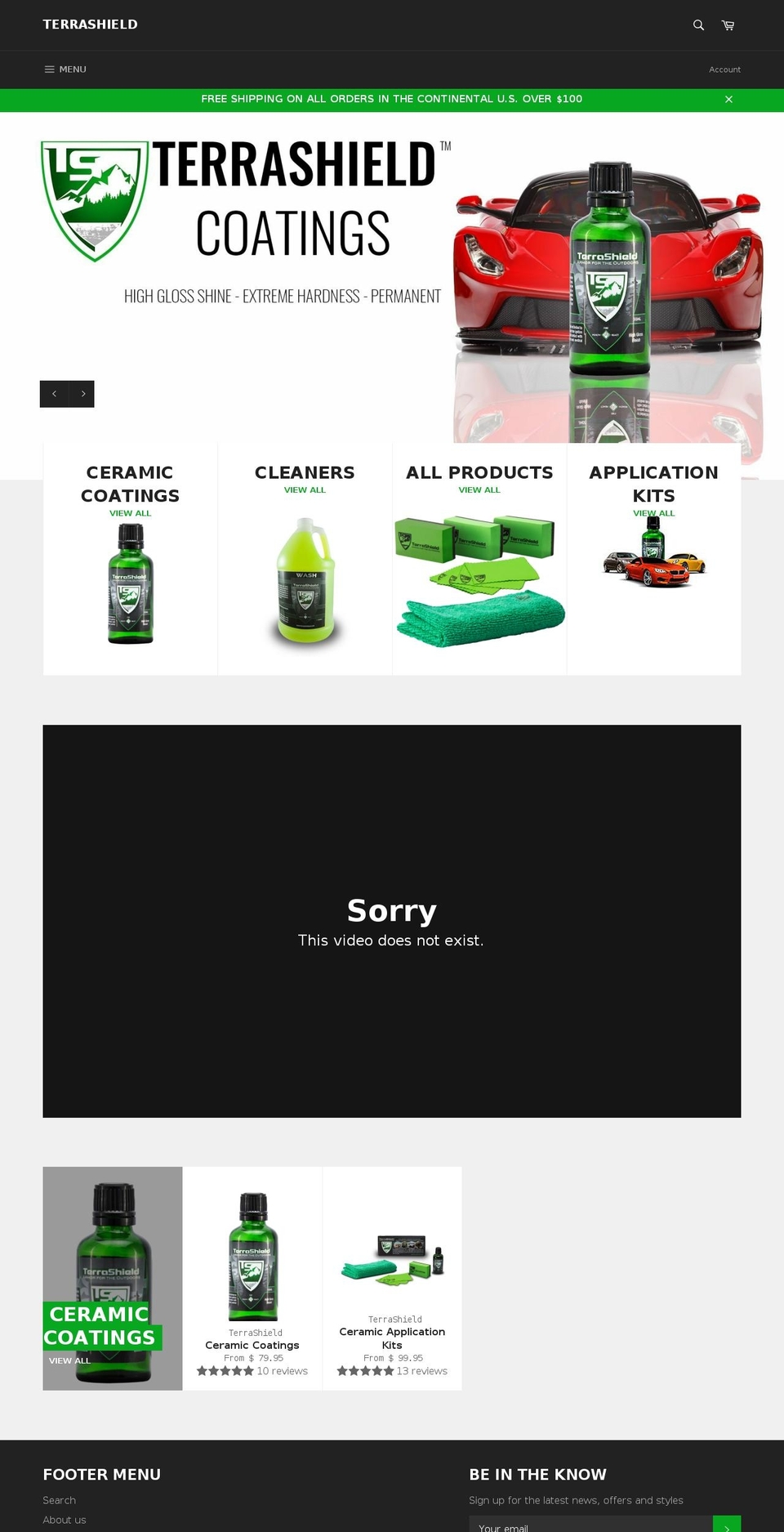 terrashield.com — Shopify storefront screenshot