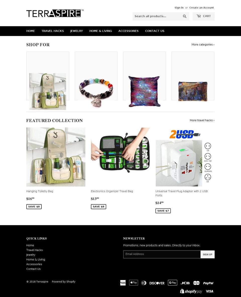 terraspire.com — Shopify storefront screenshot