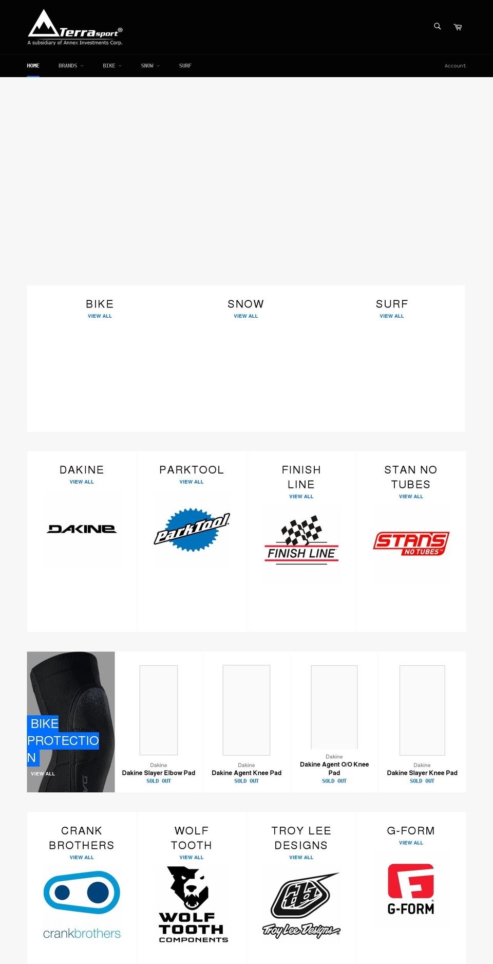 terrasport.net shopify website screenshot