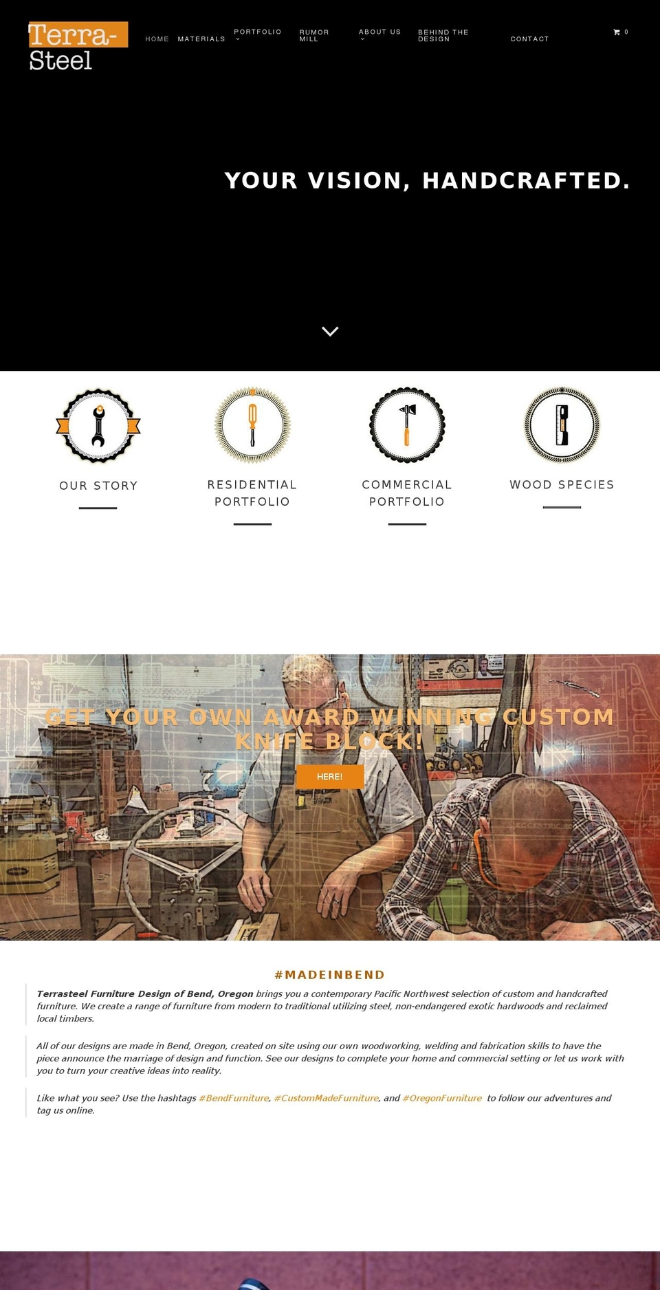 terrassteeldesign.com — Shopify storefront screenshot