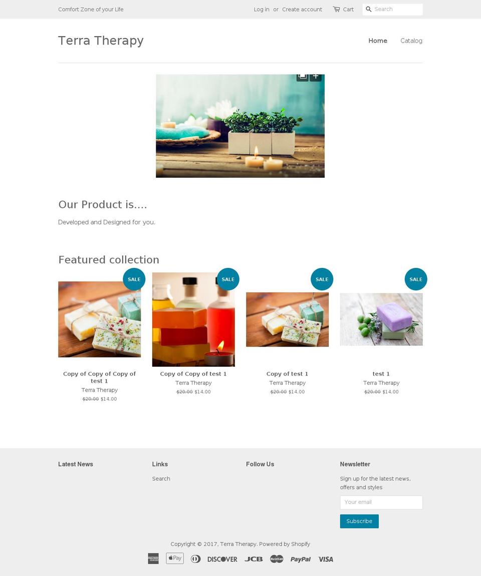 terratherapy.com shopify website screenshot
