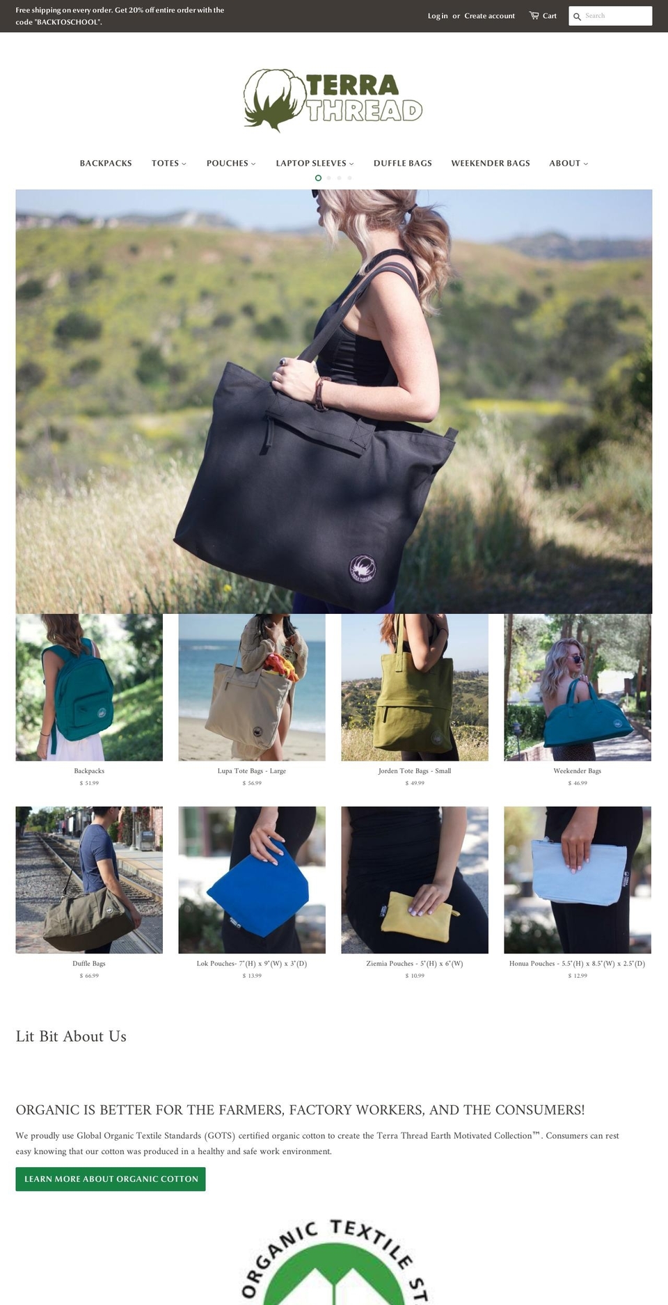 terrathread.com shopify website screenshot