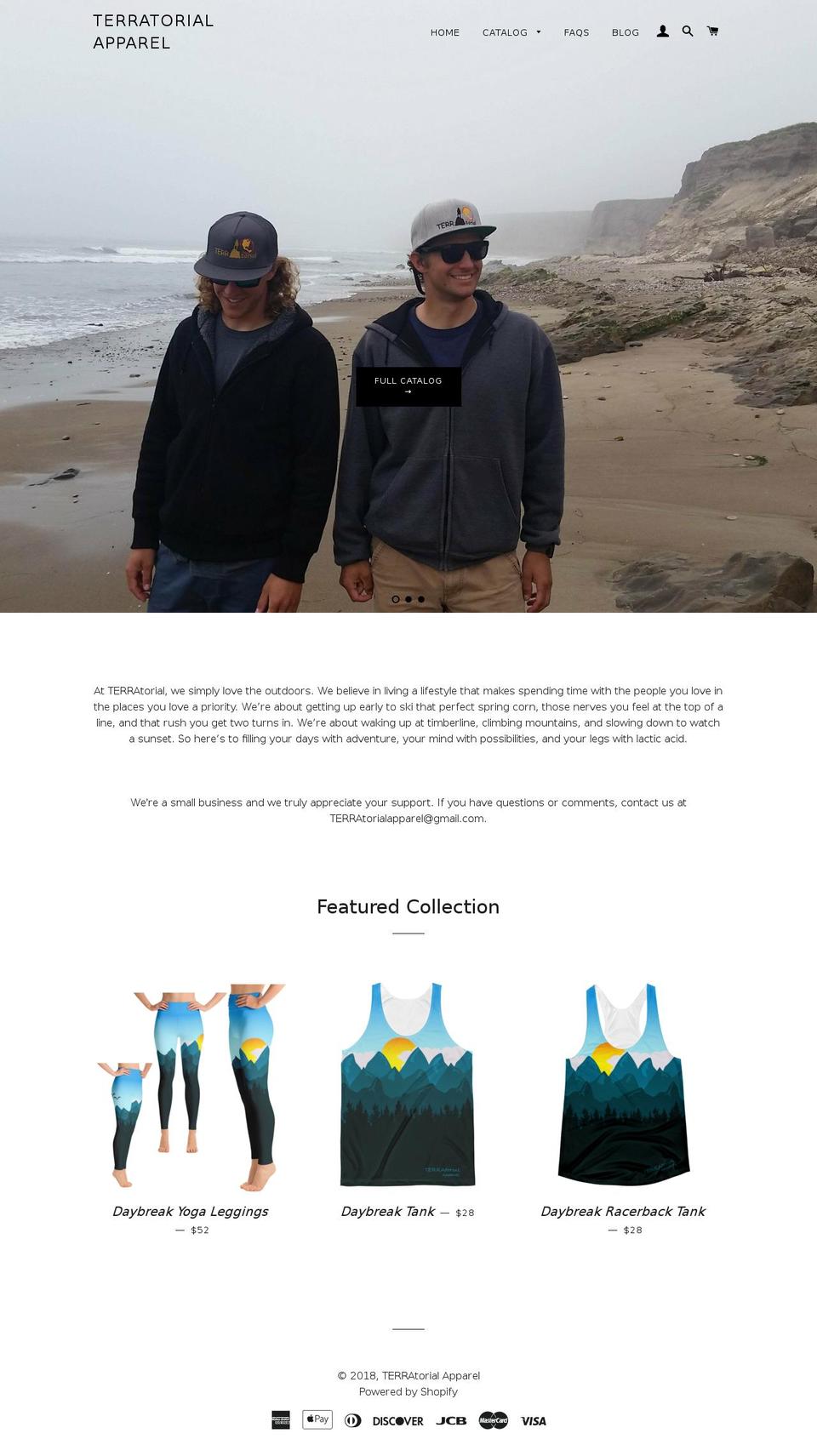terratorialapparel.com — Shopify storefront screenshot