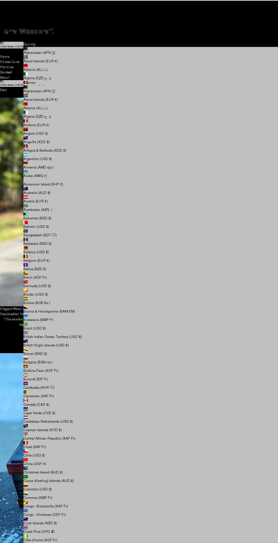 terrawoodcraft.com shopify website screenshot
