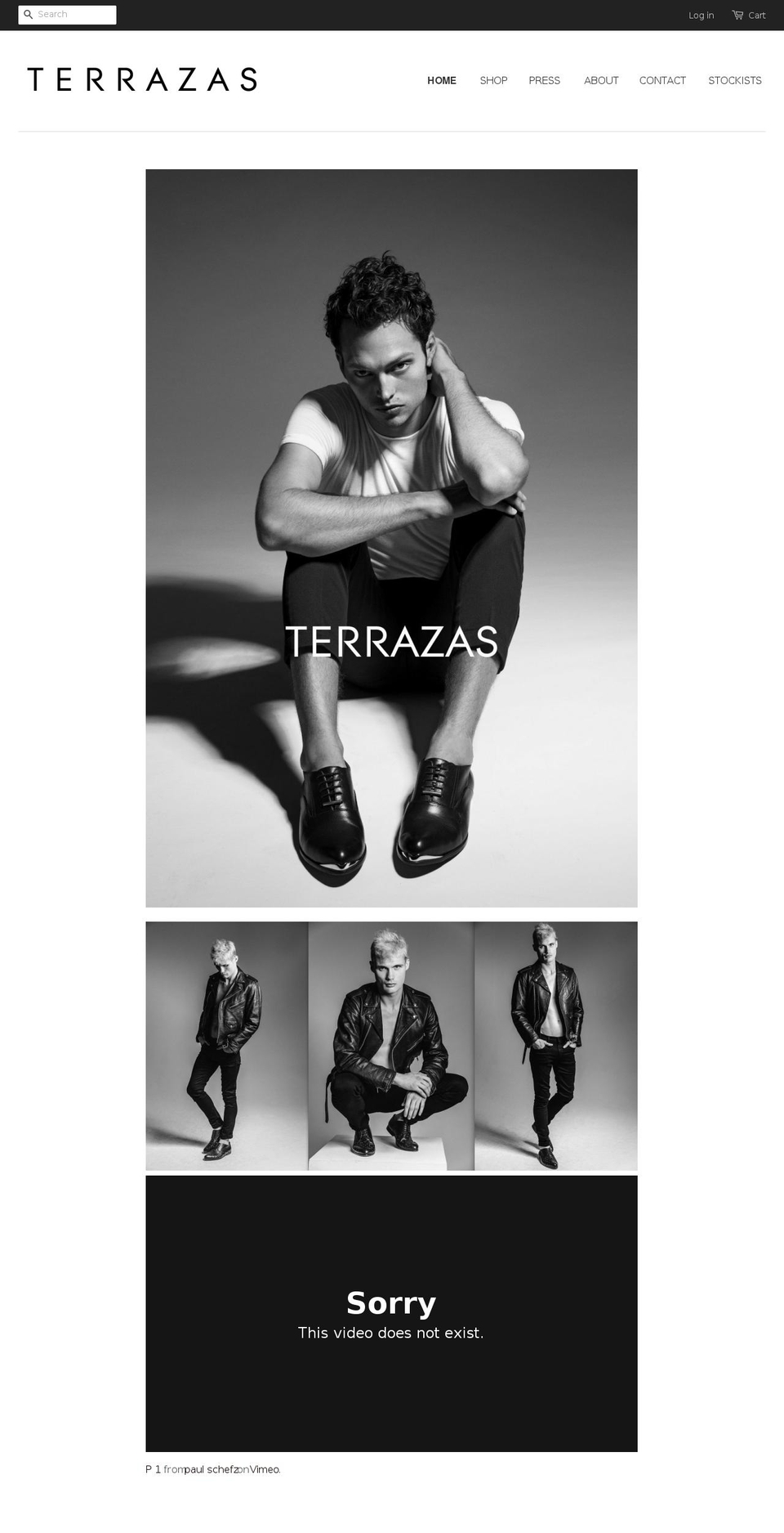 terrazasfootwear.com shopify website screenshot