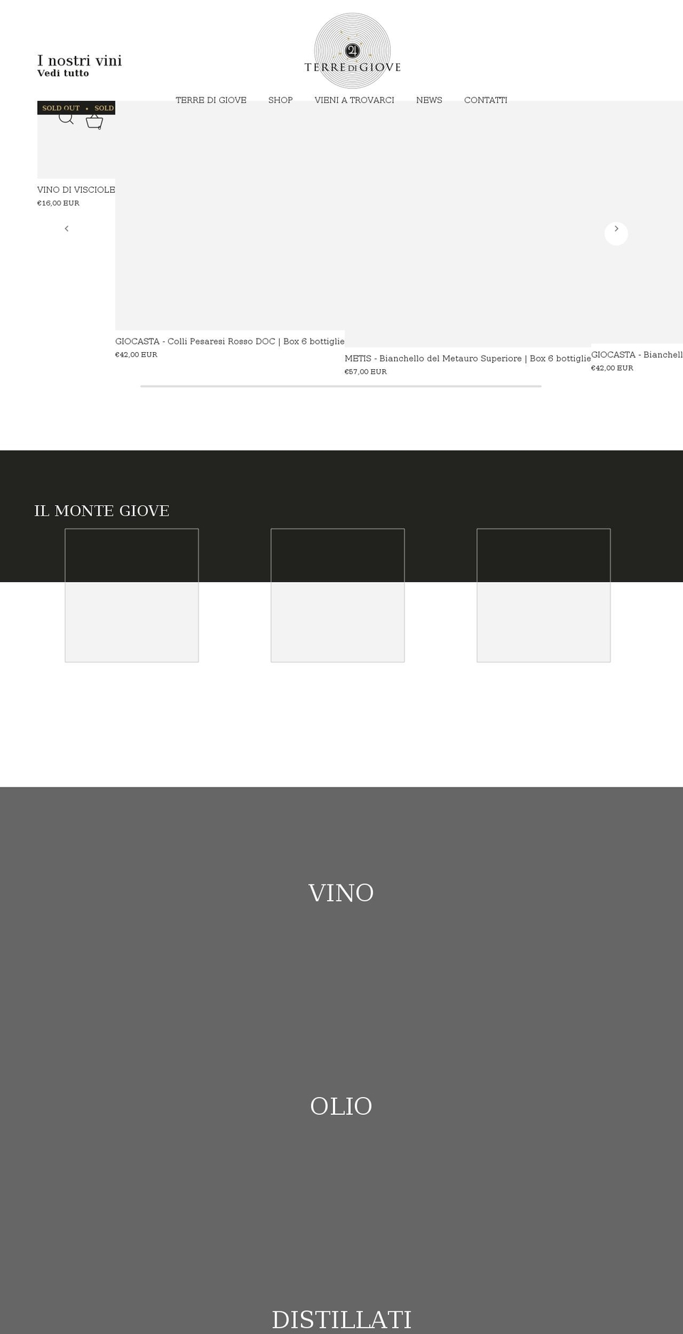 terredigiove.it shopify website screenshot