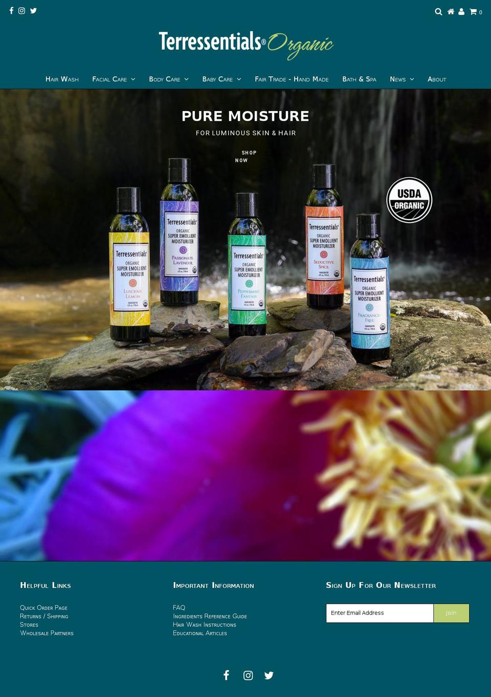 terressentials.com — Shopify storefront screenshot