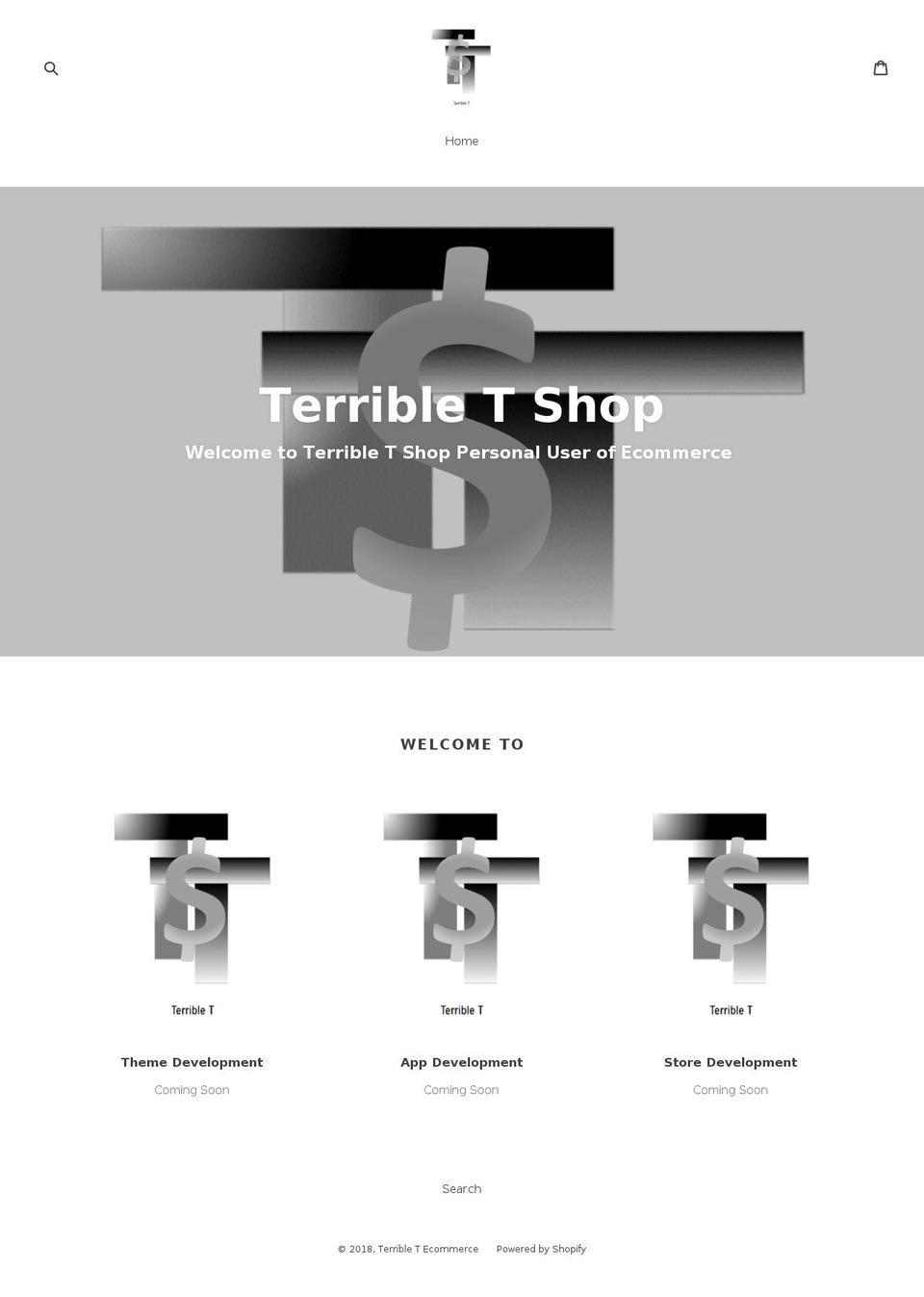 terribletshop.com — Shopify storefront screenshot