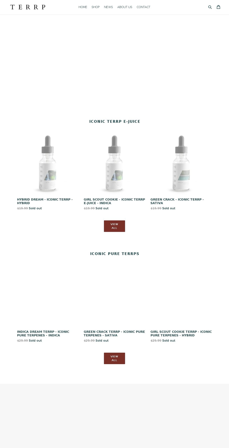 terrp.com — Shopify storefront screenshot