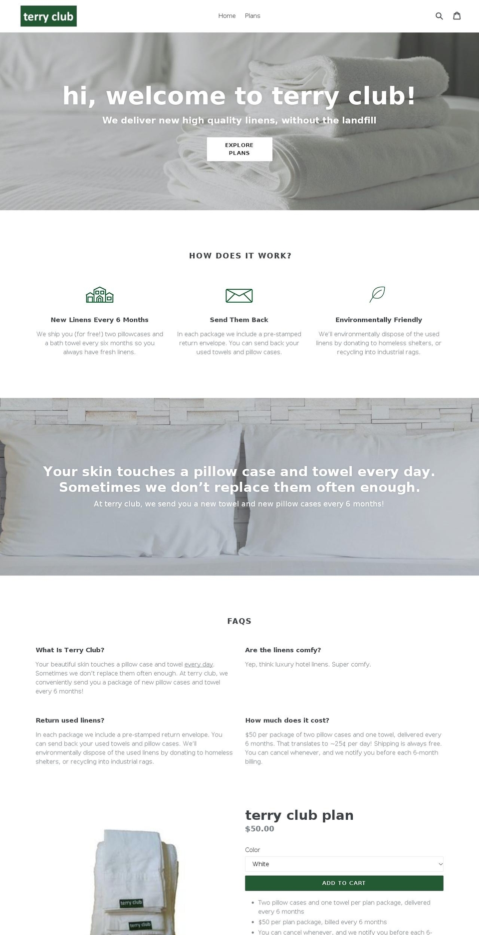 terryclub.com — Shopify storefront screenshot