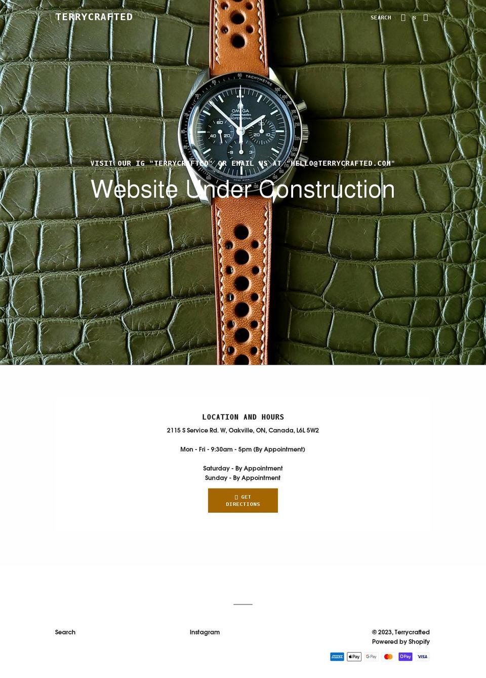 terrycrafted.com shopify website screenshot