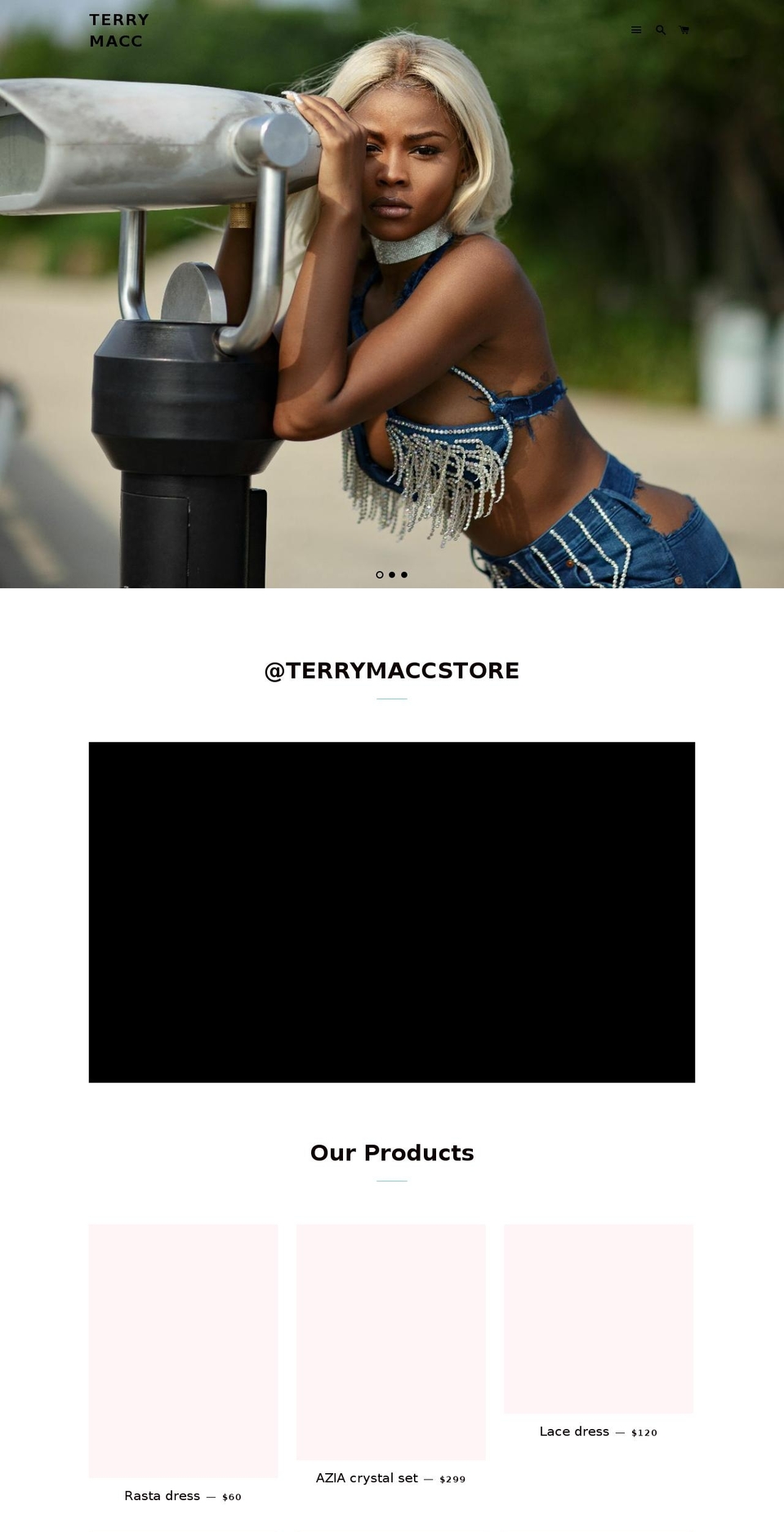 terrymacc.com shopify website screenshot
