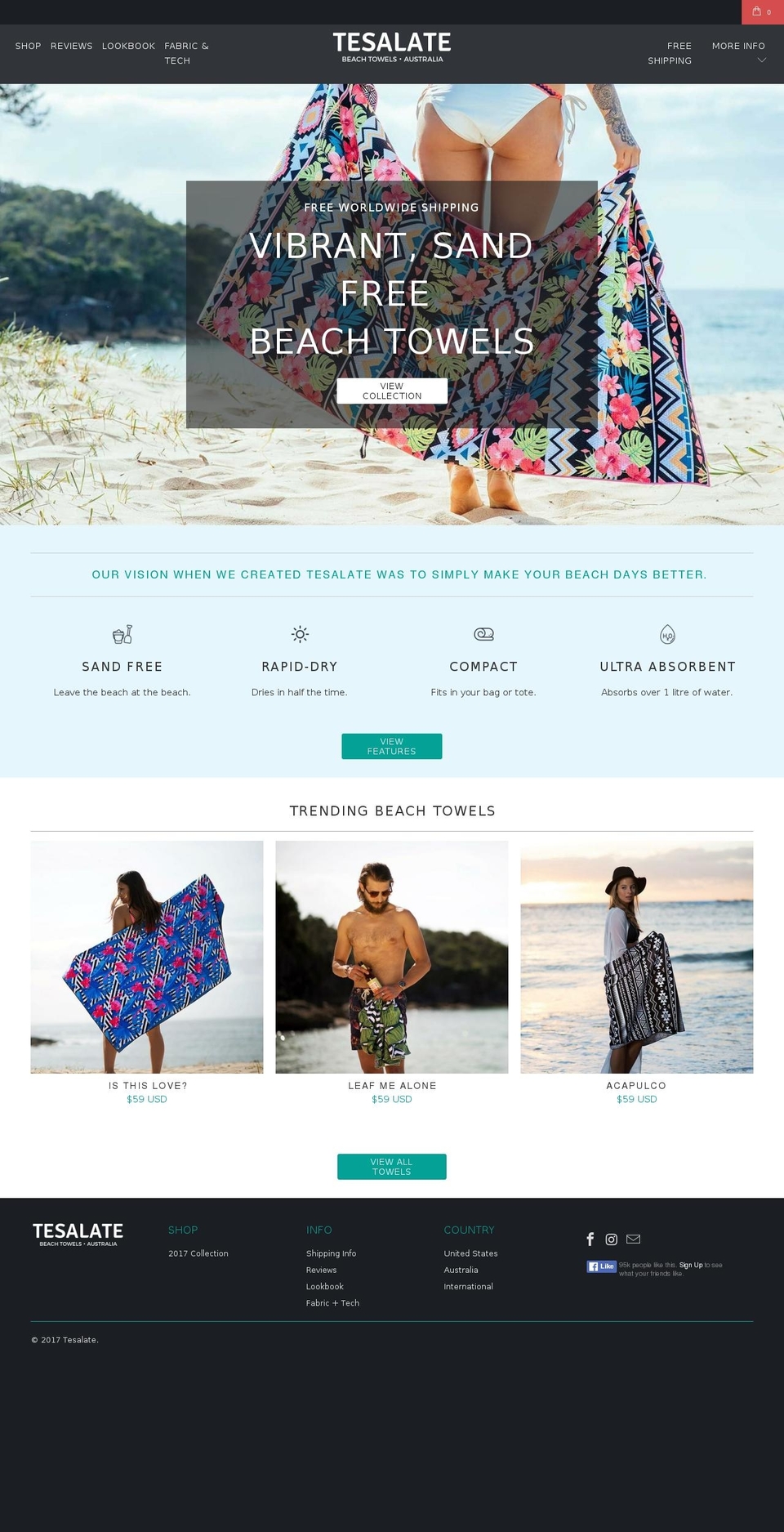 tesalate.com shopify website screenshot