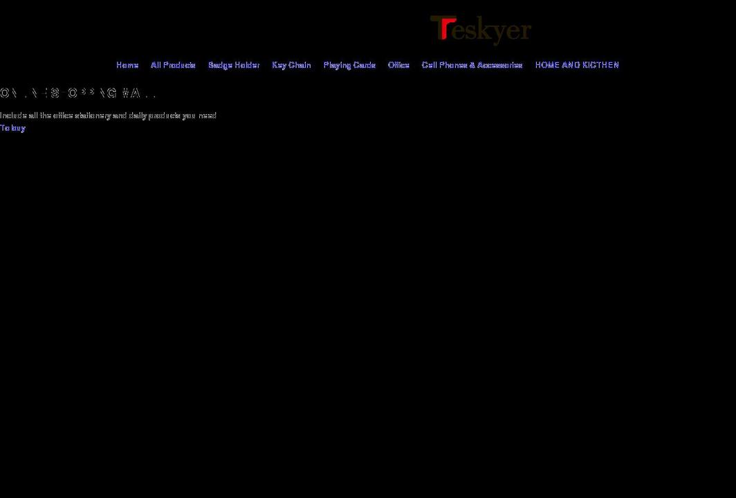 teskyer.com shopify website screenshot