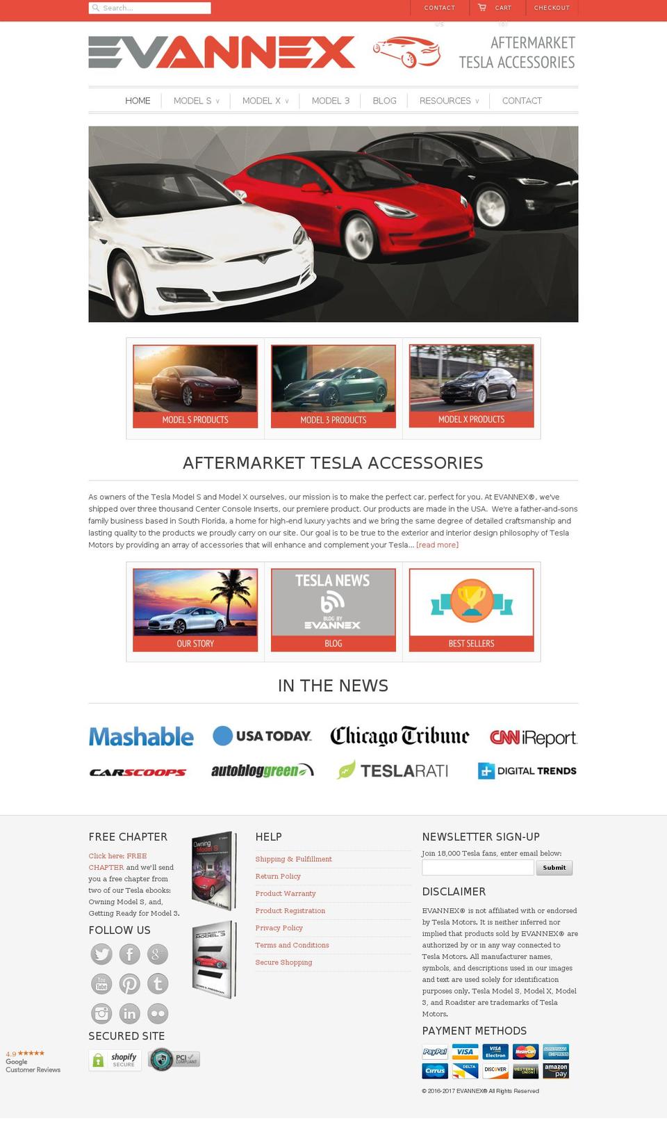 teslaconsole.biz shopify website screenshot