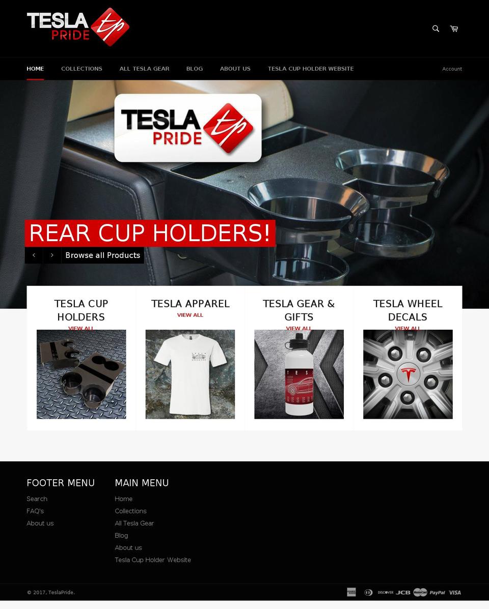 teslapride.com shopify website screenshot