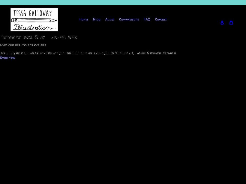 tessagalloway.com shopify website screenshot