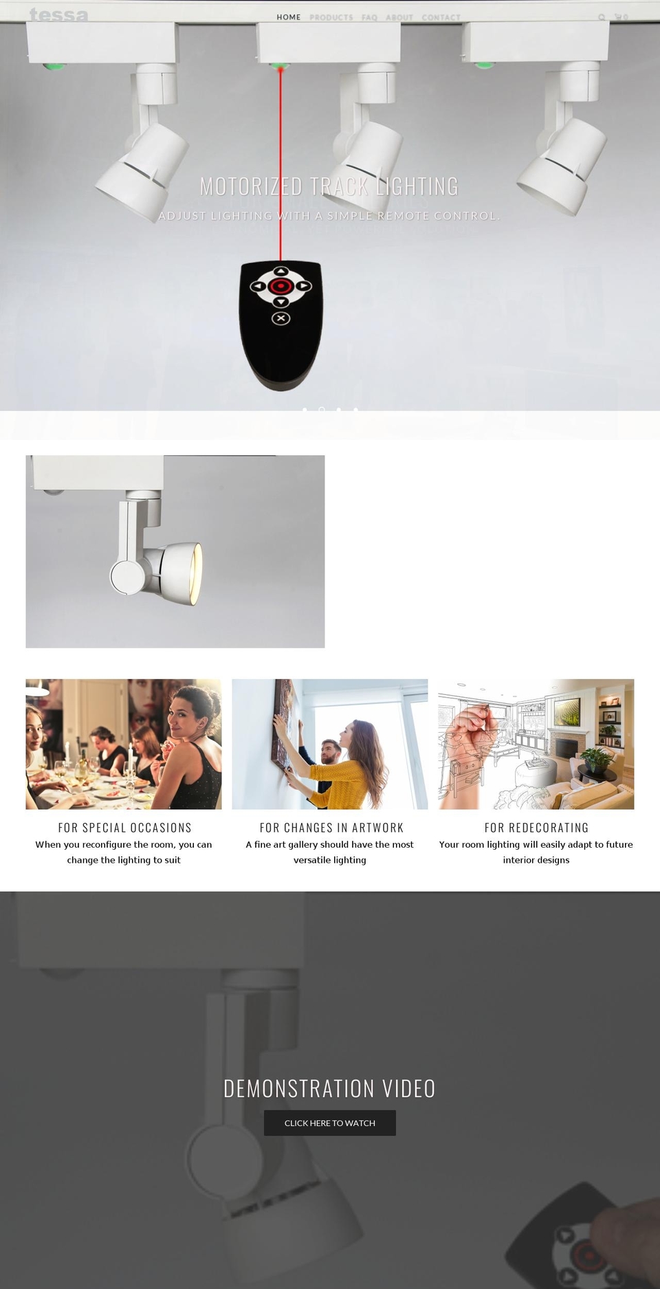 tessalight.com — Shopify storefront screenshot