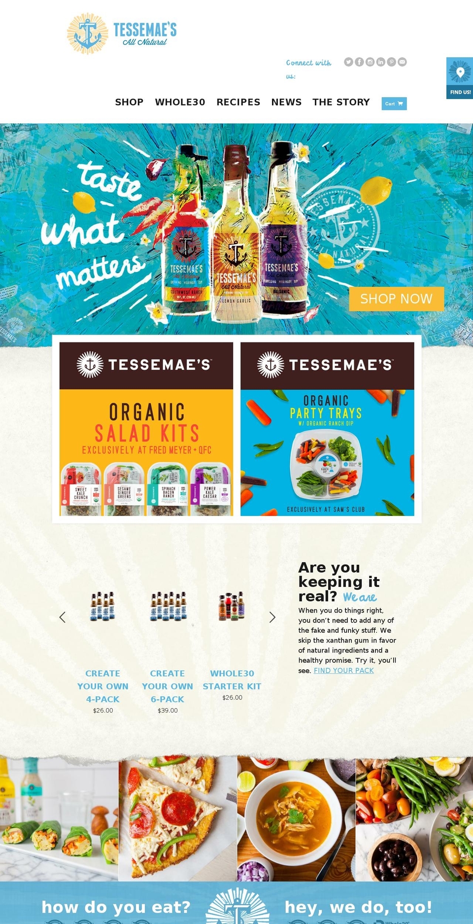 tessemaes.co shopify website screenshot