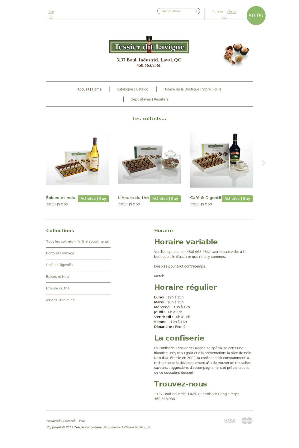 new-standard Shopify theme site example tessierditlavigne.com
