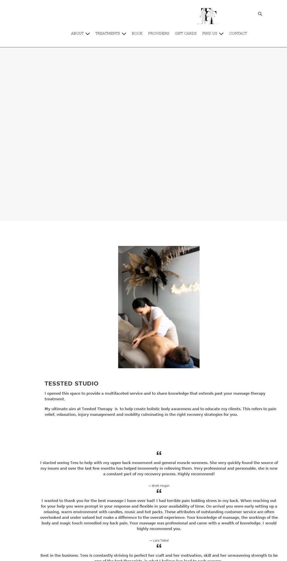 tesstedtherapy.com shopify website screenshot