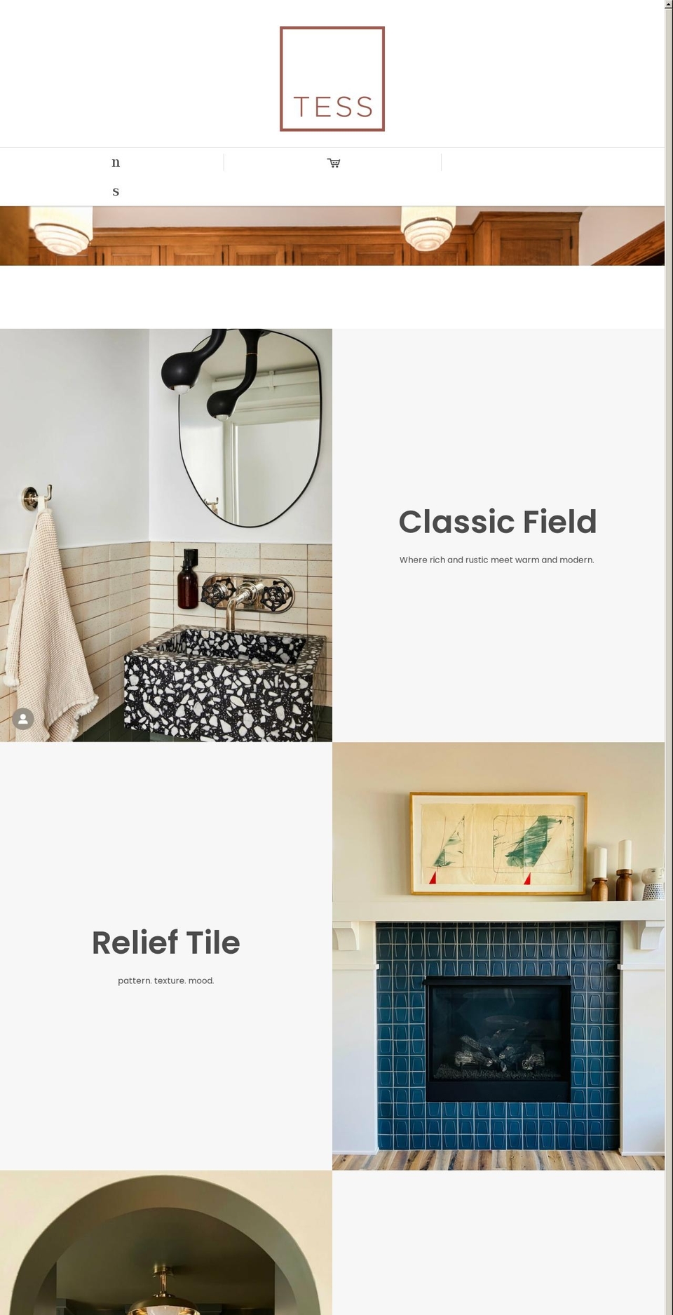 tesstile.com shopify website screenshot