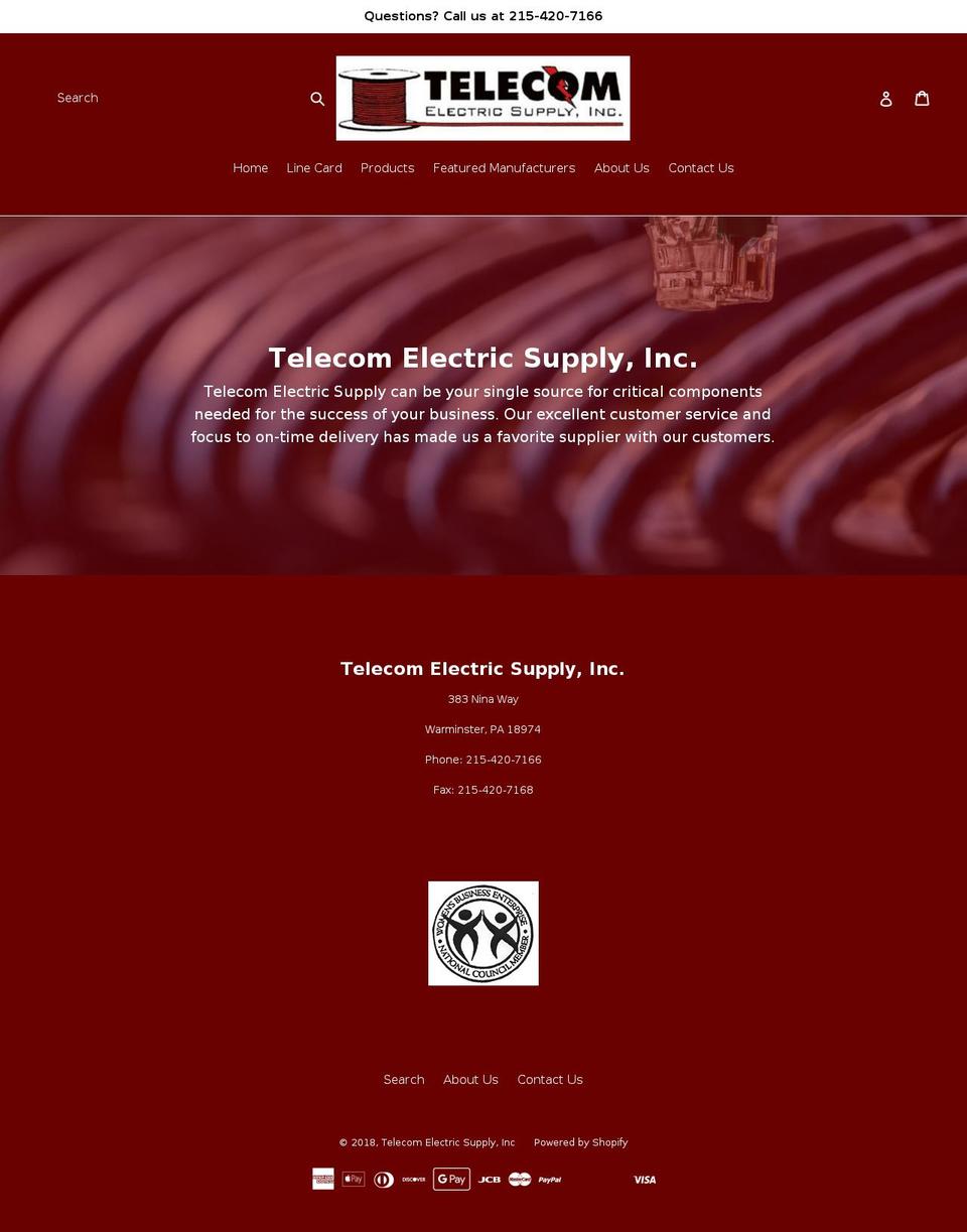 tessupply.com shopify website screenshot
