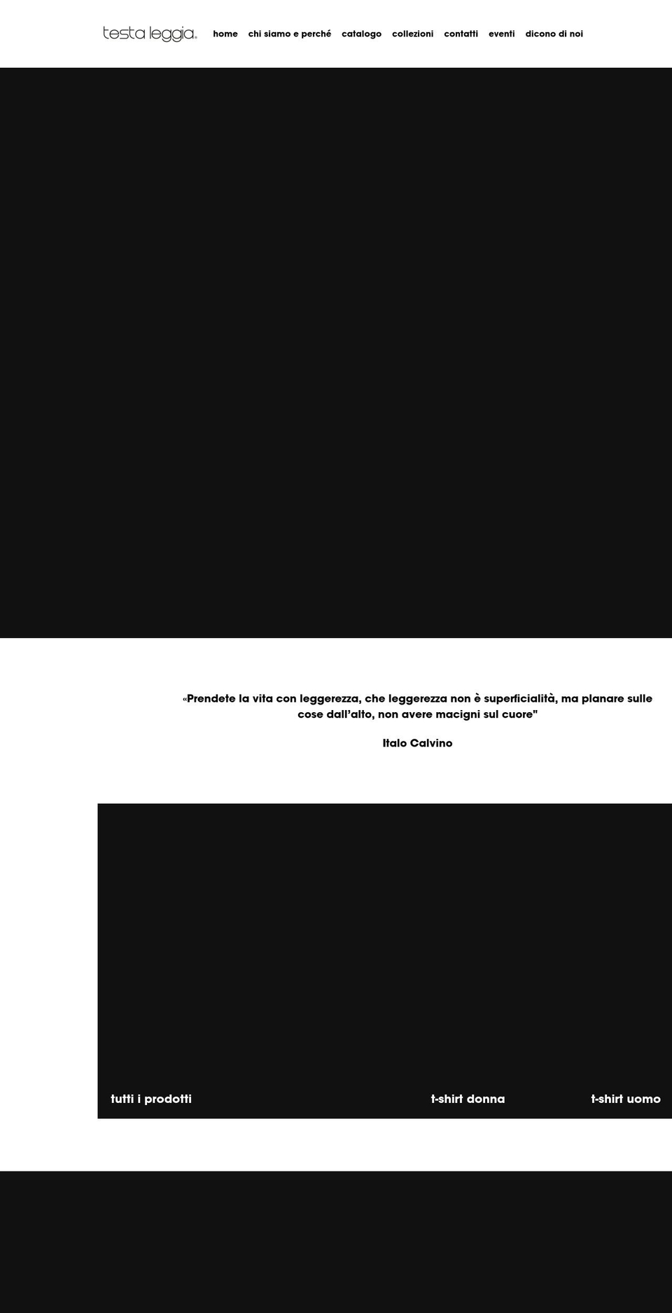 testaleggia.com — Shopify storefront screenshot