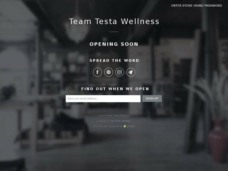 testawellness.com — Shopify storefront screenshot