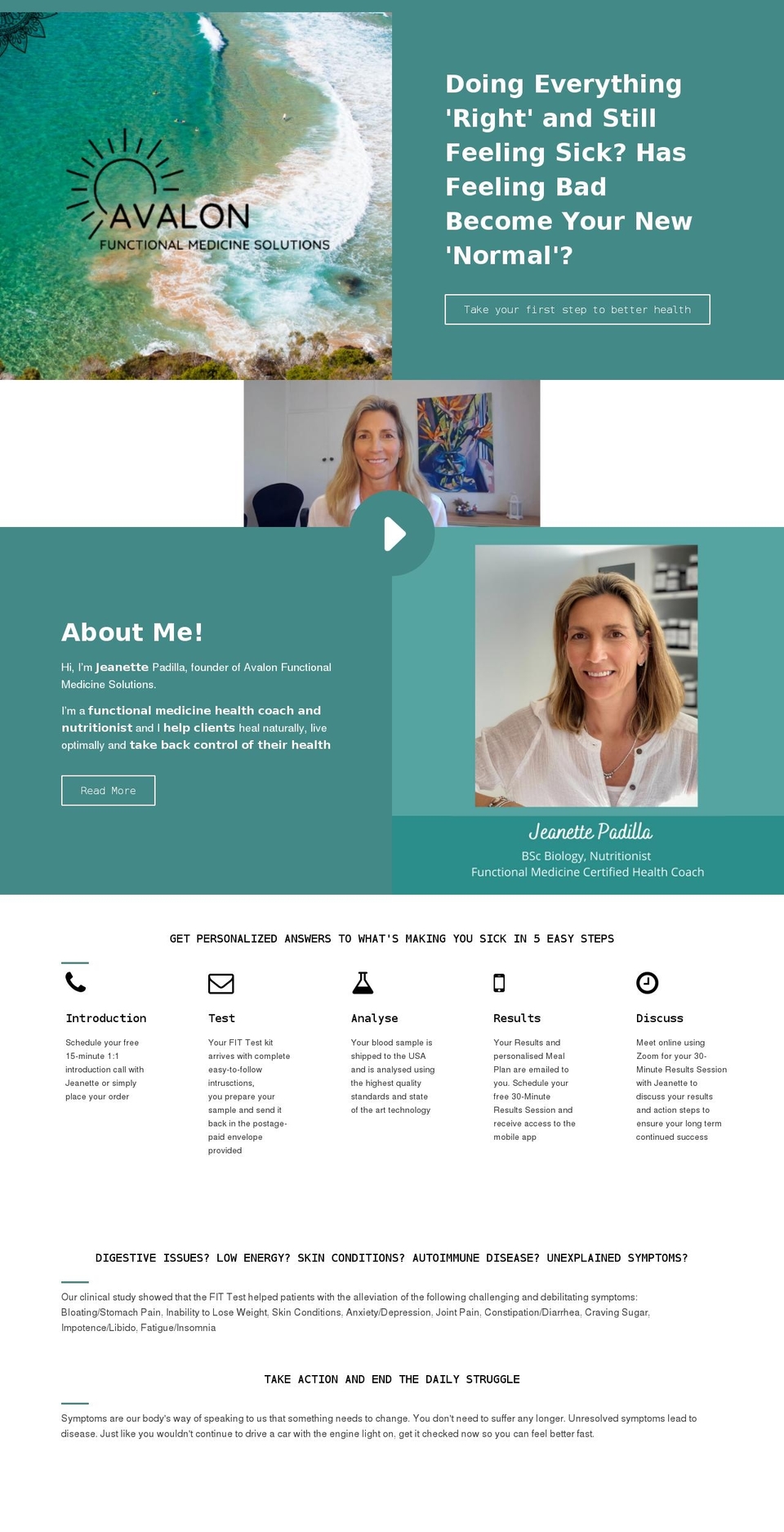 testfoodinflammation.com shopify website screenshot