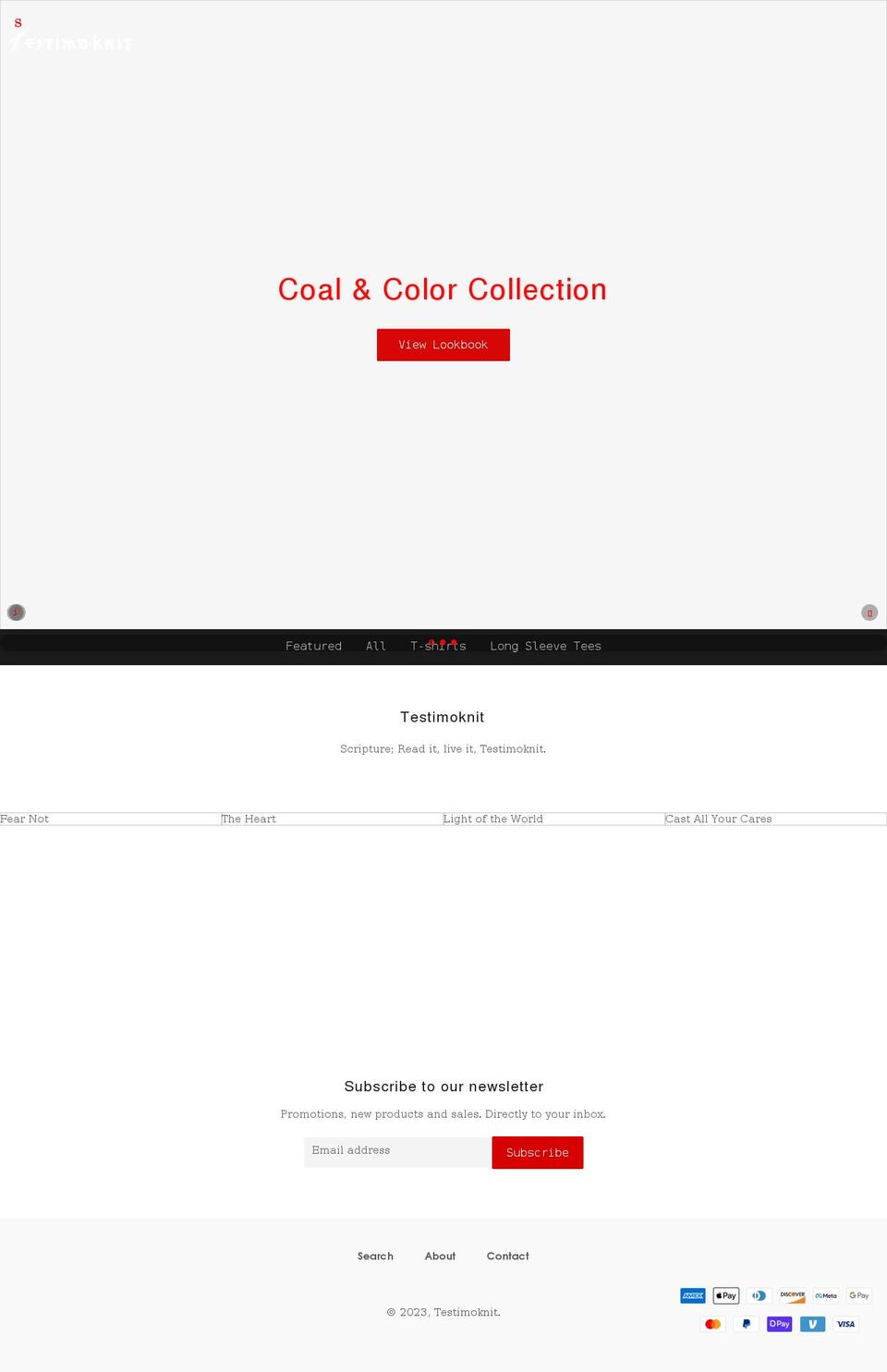testimoknit.com shopify website screenshot