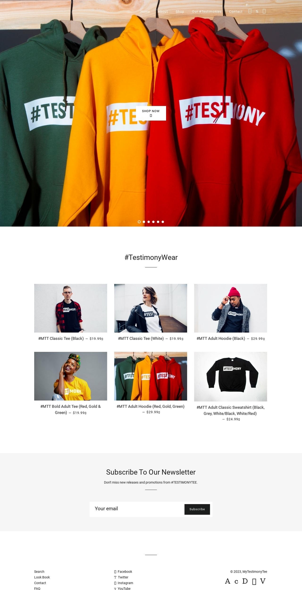 testimonywear.com — Shopify storefront screenshot