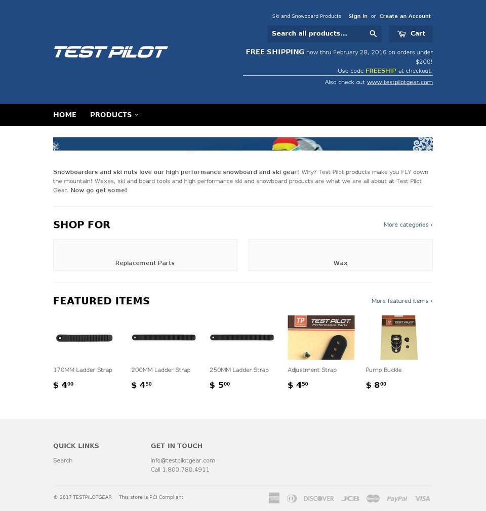 testpilotmn.com shopify website screenshot