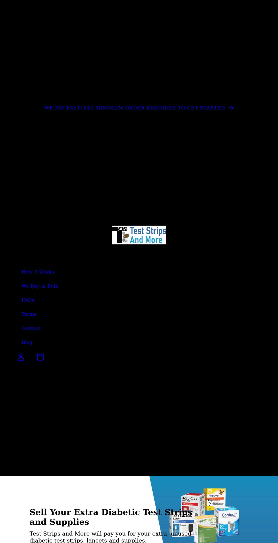 teststripsandmore.com shopify website screenshot