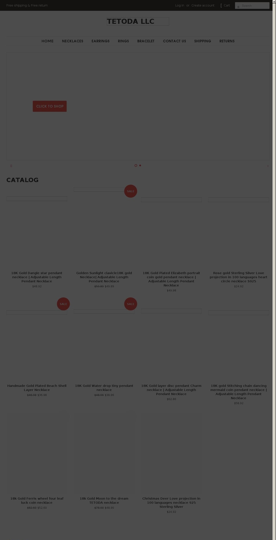 tetoda.com shopify website screenshot