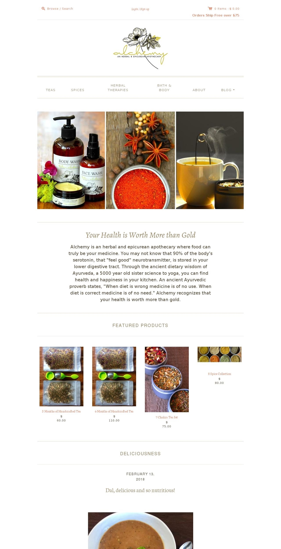 tetonalchemy.com — Shopify storefront screenshot