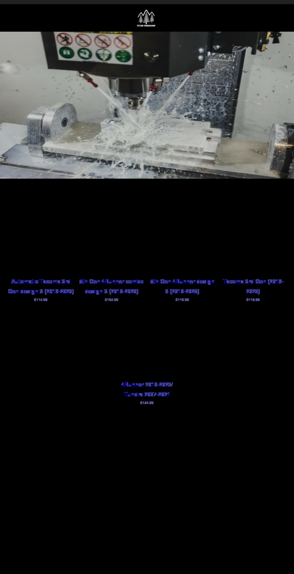 tetonworkshop.com shopify website screenshot