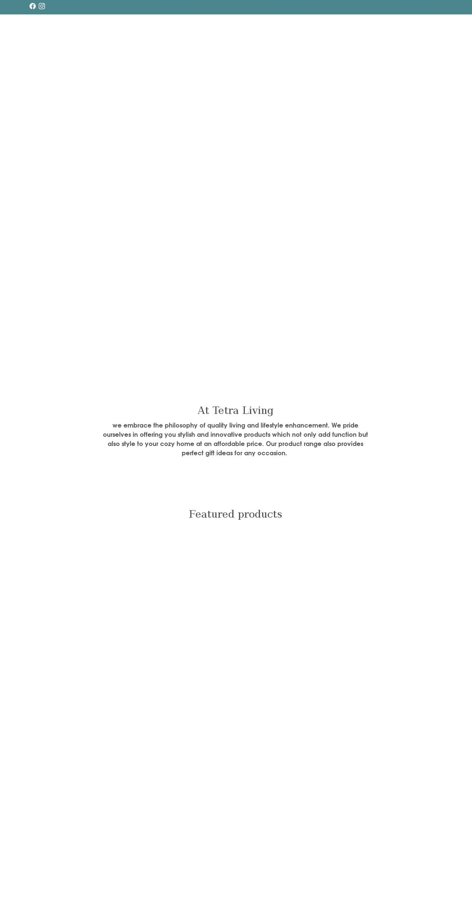 tetraliving.com shopify website screenshot