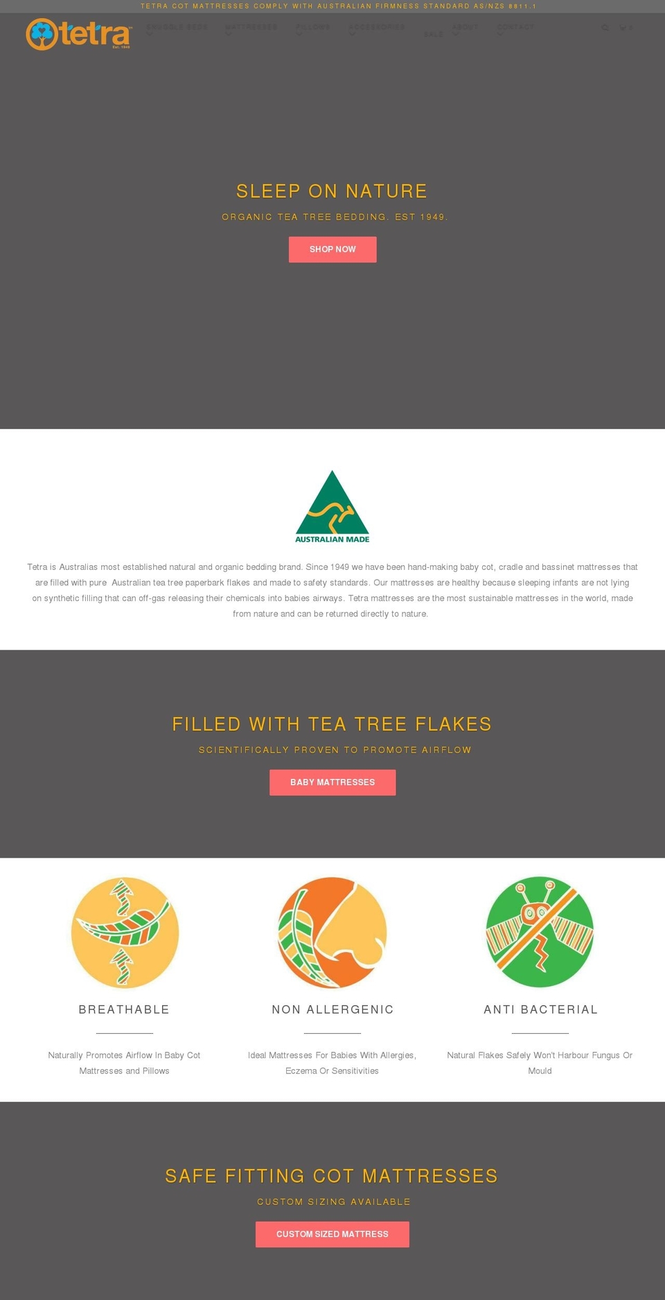 tetrateatree.com — Shopify storefront screenshot