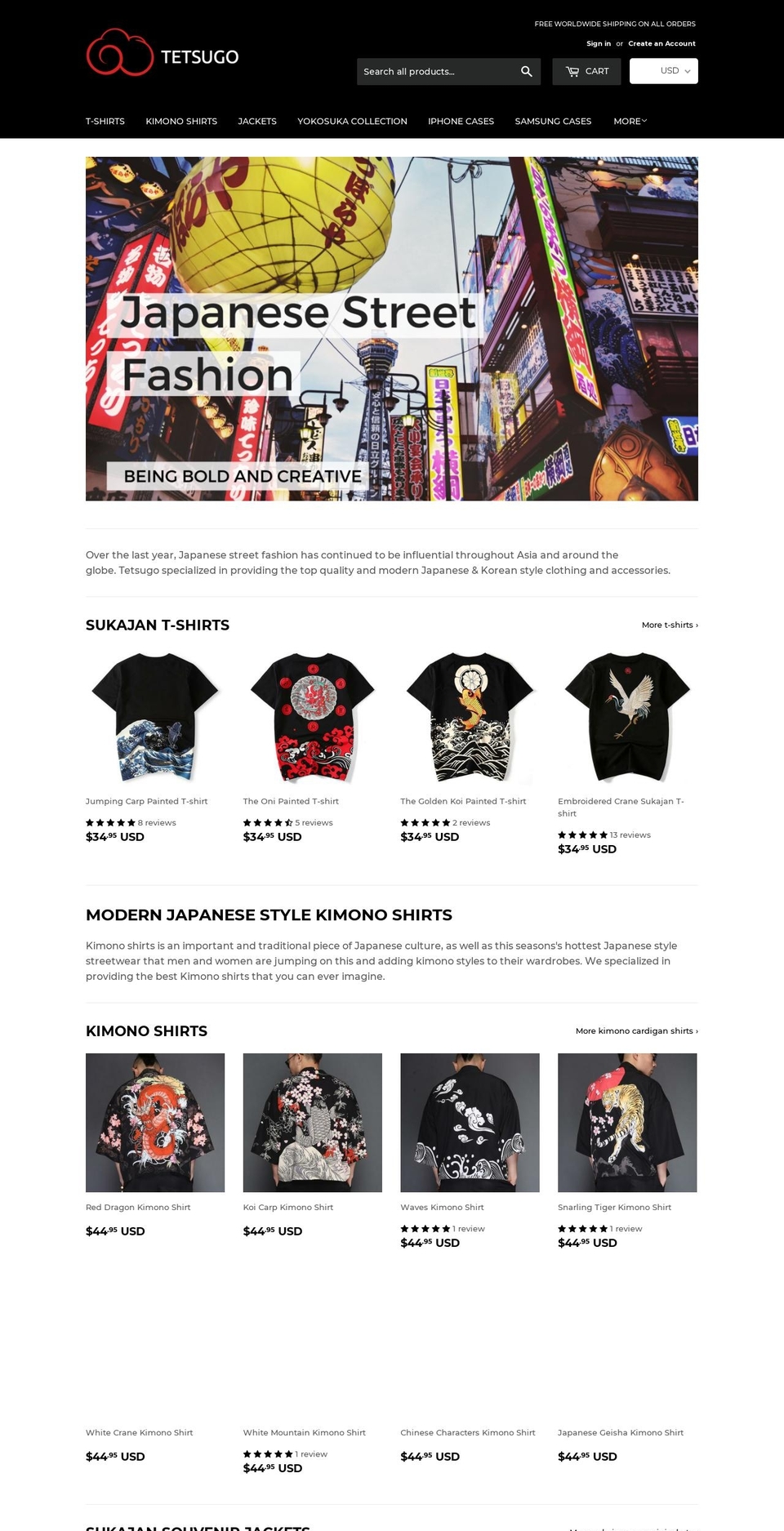 tetsugo.com — Shopify storefront screenshot