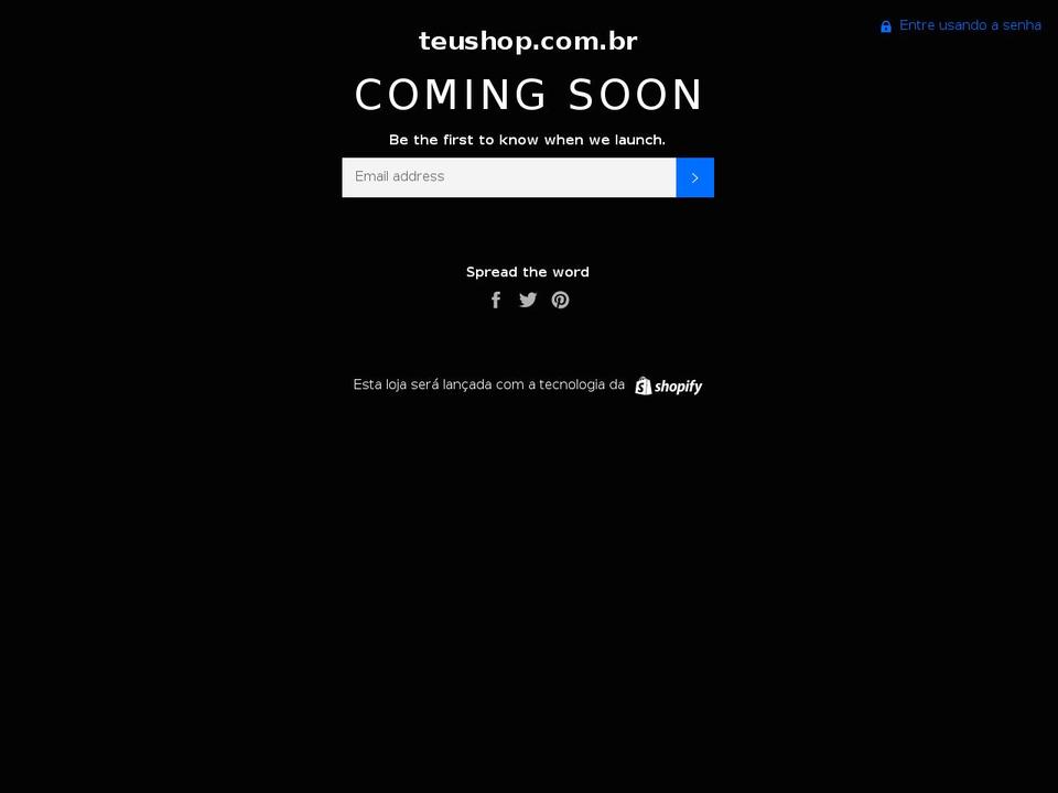 teushop.com.br shopify website screenshot