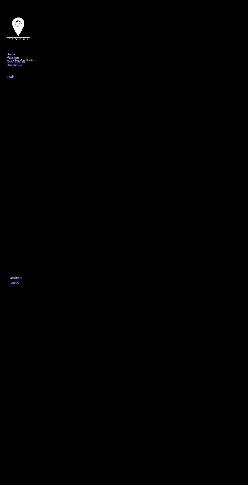 teveni.com shopify website screenshot