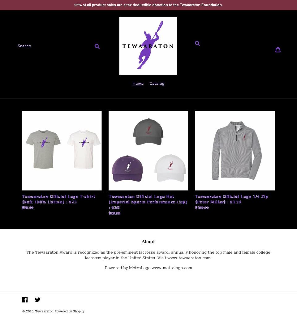 tewaaratonswag.com shopify website screenshot