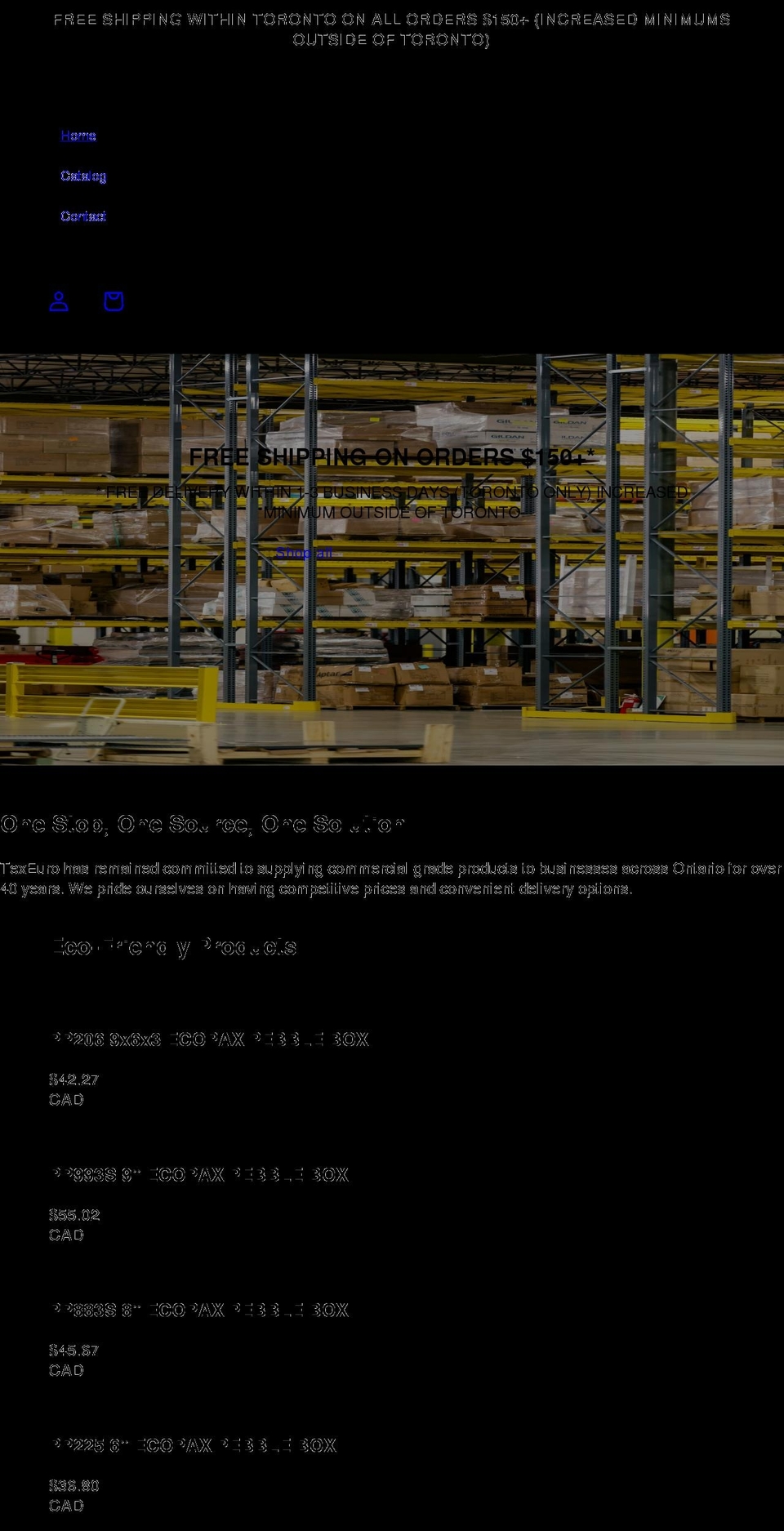 tex-euro.com shopify website screenshot