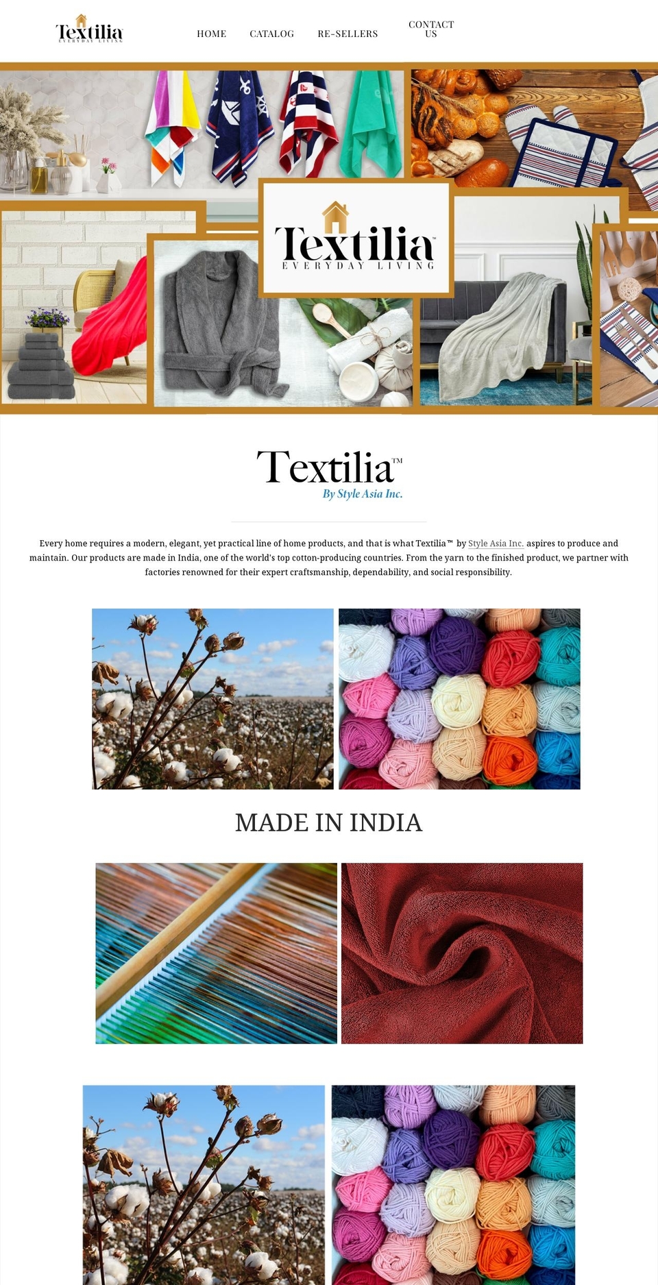 tex-tilia.com shopify website screenshot