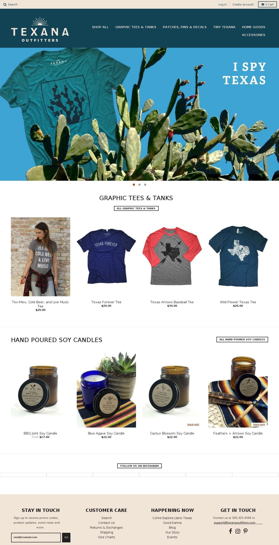 texanaoutfitters.com shopify website screenshot