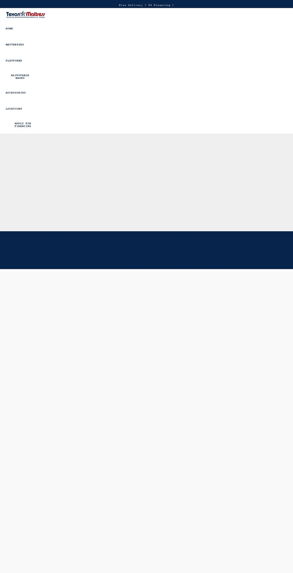 texanmattress.com shopify website screenshot